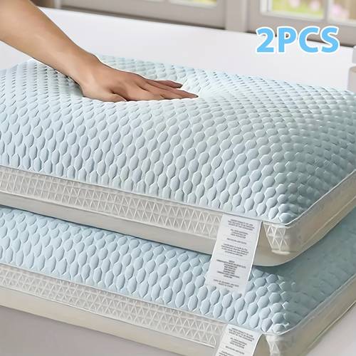 2pcs cooling pillows with massage beads cooling bead neck pillow for adults heat relief support decorative pillows for bed support for side back stomach sleepers suitable for bedrooms dormitories etc
