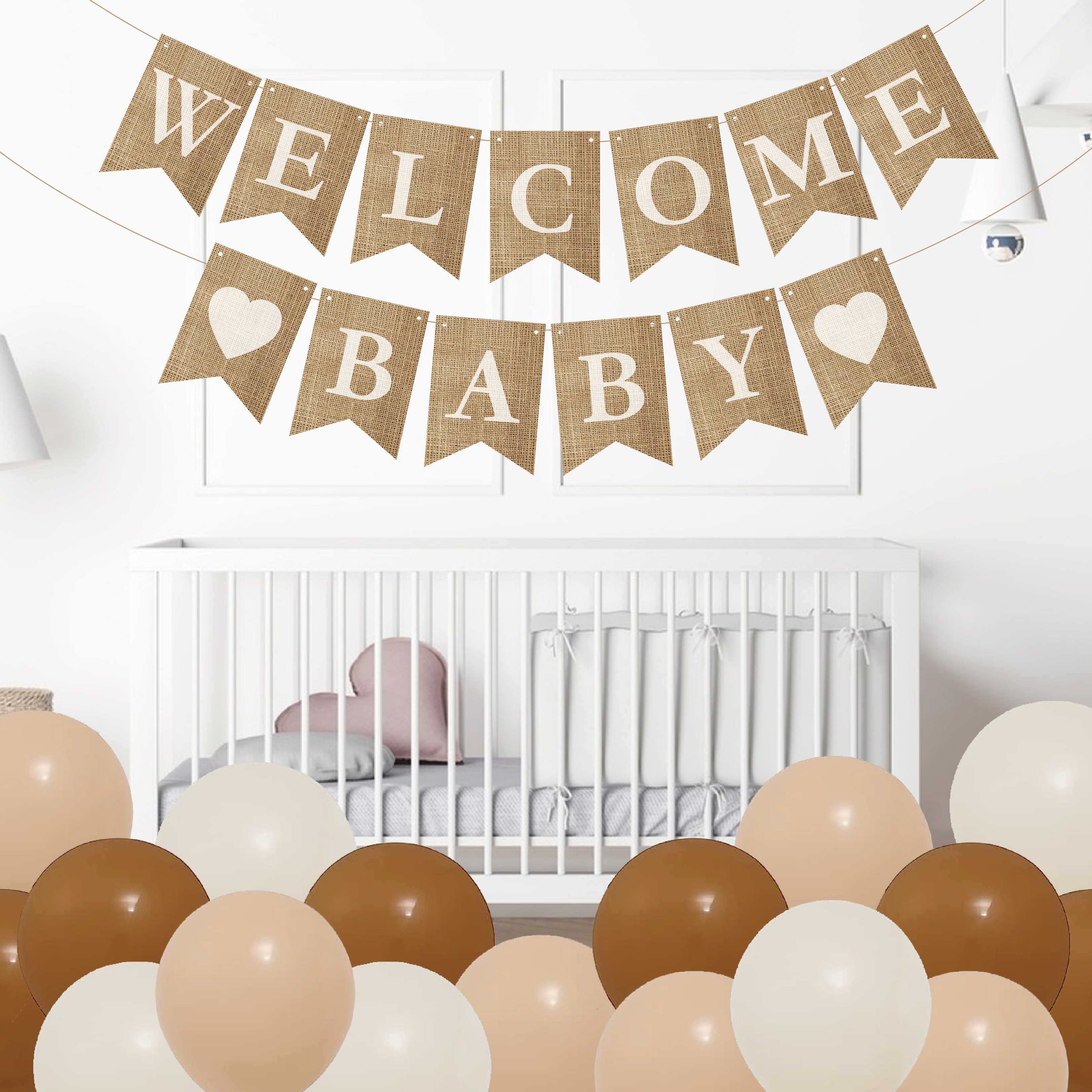 

1pc Welcome Baby Pull Flag Baptism Party Decoration Banner Baptism Party Decoration Paper Flag, Party Decor Supplies, Home Decor Supplies