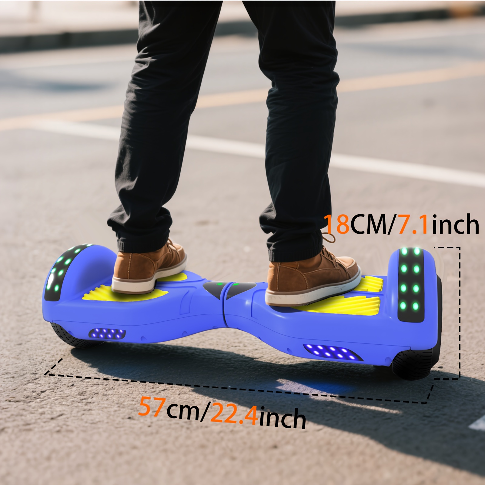 300W 7.5MPH Hoverboard for Kids, 7.5 Mile Range, 3H Charge, 6.5
