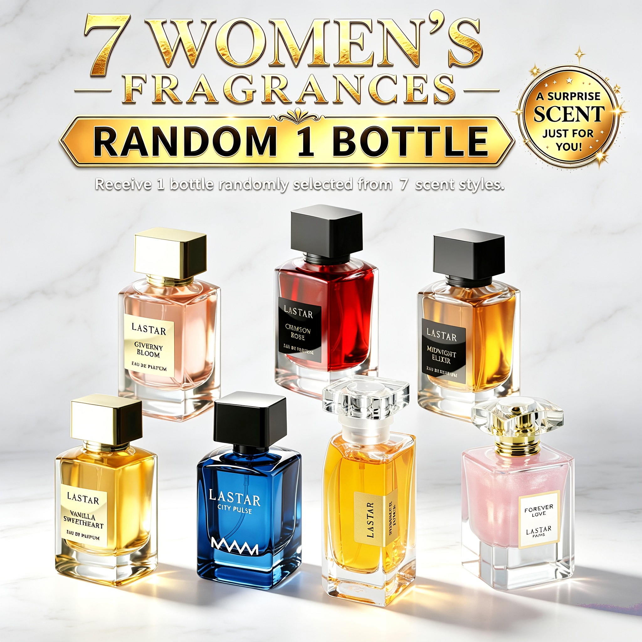 Image of 1 Bottle Of Surprise Random Women's Perfume 50ml/55ml Long- Floral And Fruity Fragrance, Luxurious Glass Bottle, Suitable As Gifts For Anniversaries, Birthdays, Valentine's Day, For To Girlfriends And