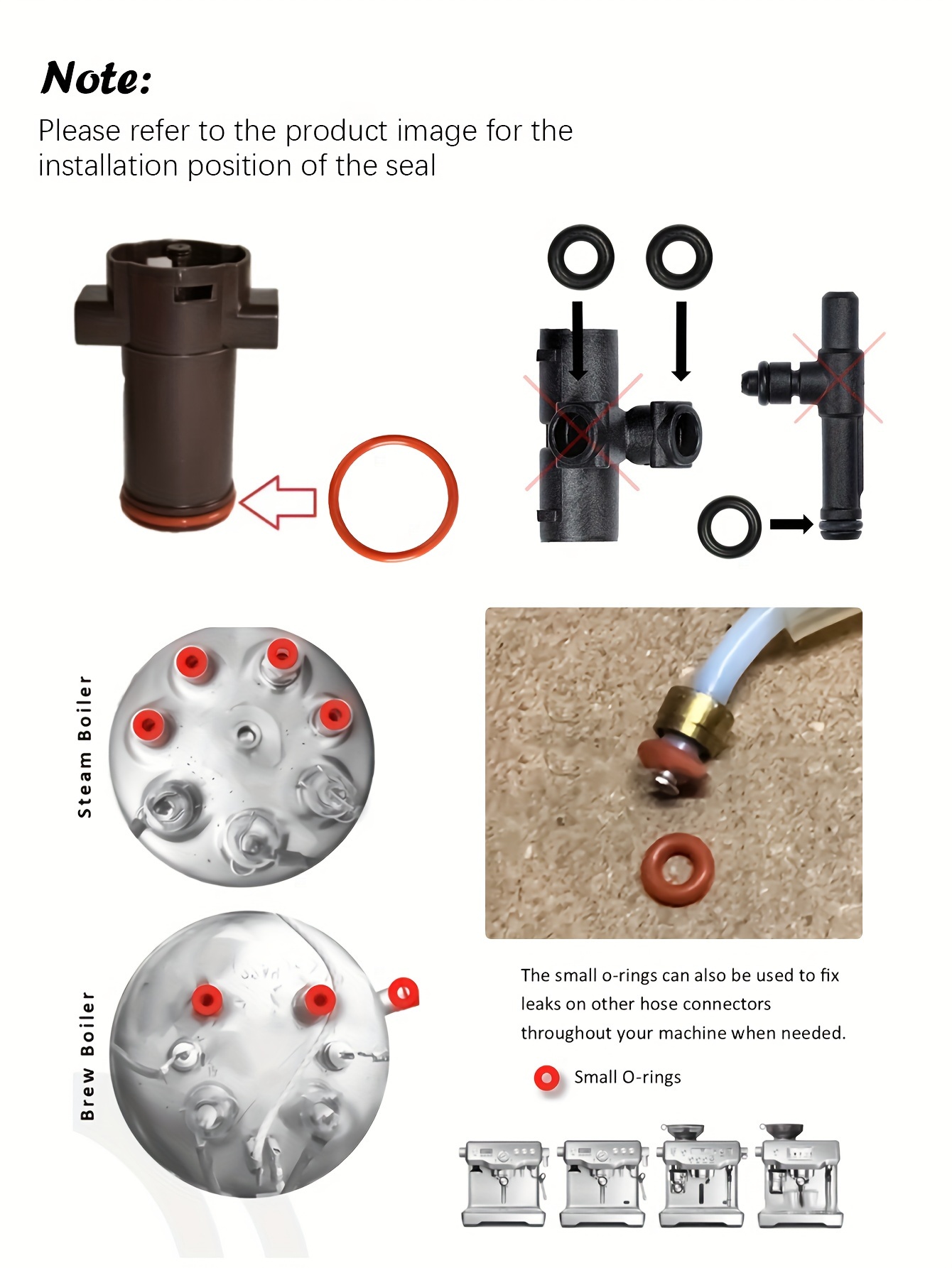 1set o ring gasket seal set key tool for       machines   drainage valve o ring compatible with most   c e ena f j s z x cappuccino maker series machines details 4