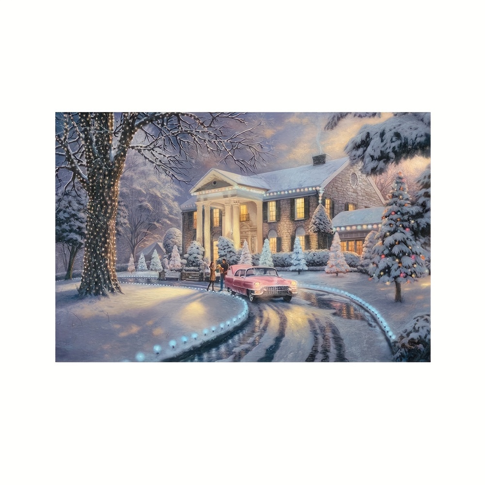 

Thomas Country Pastoral Style Art Oil Painting Poster Christmas Art Canvas Prints For Living Room Unframed (snowy Grecelandimitation Cloth Wall Decor Poster Eid Al-adha Mubarak