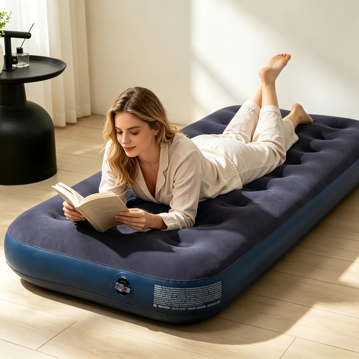 TEMU Matelas Pneumatique Gonflable -Affaissement - Matelas d'Air Durable avec Support Intégral pour le Sommeil, Tapis de Léger pour Camping, Tente,
