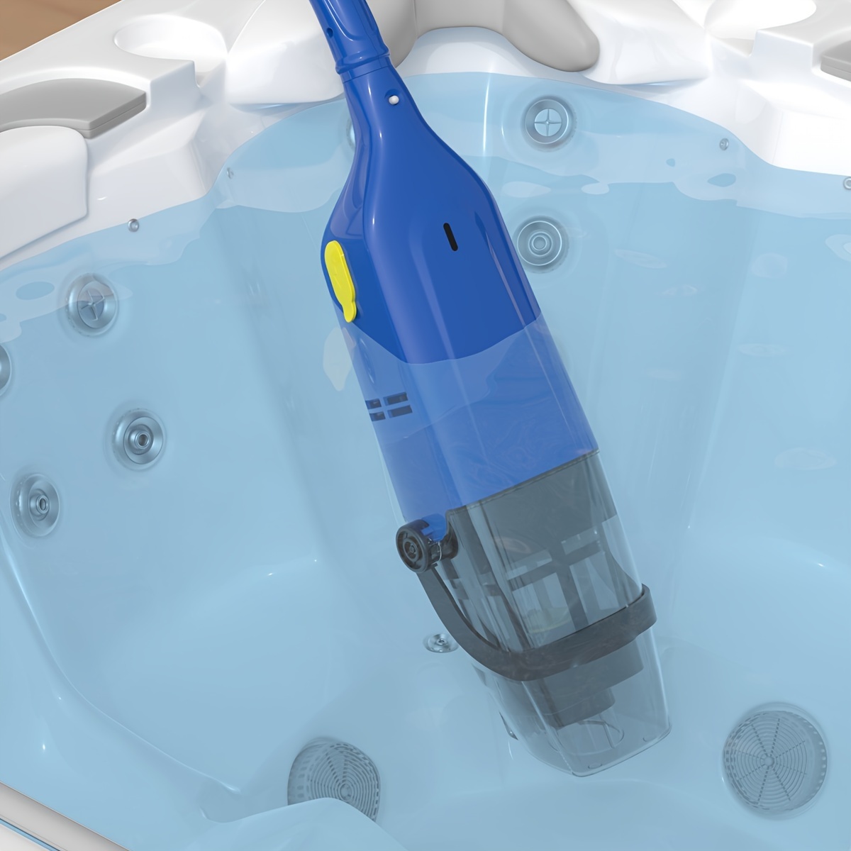 

Handheld Pool Vacuum Portable Pool Cleaner With Upgraded Powerful Suction Perfect For Above Ground Pools, Spas, Small Inground Swimming Pools For Cleaning Small Debris, Klein Blue