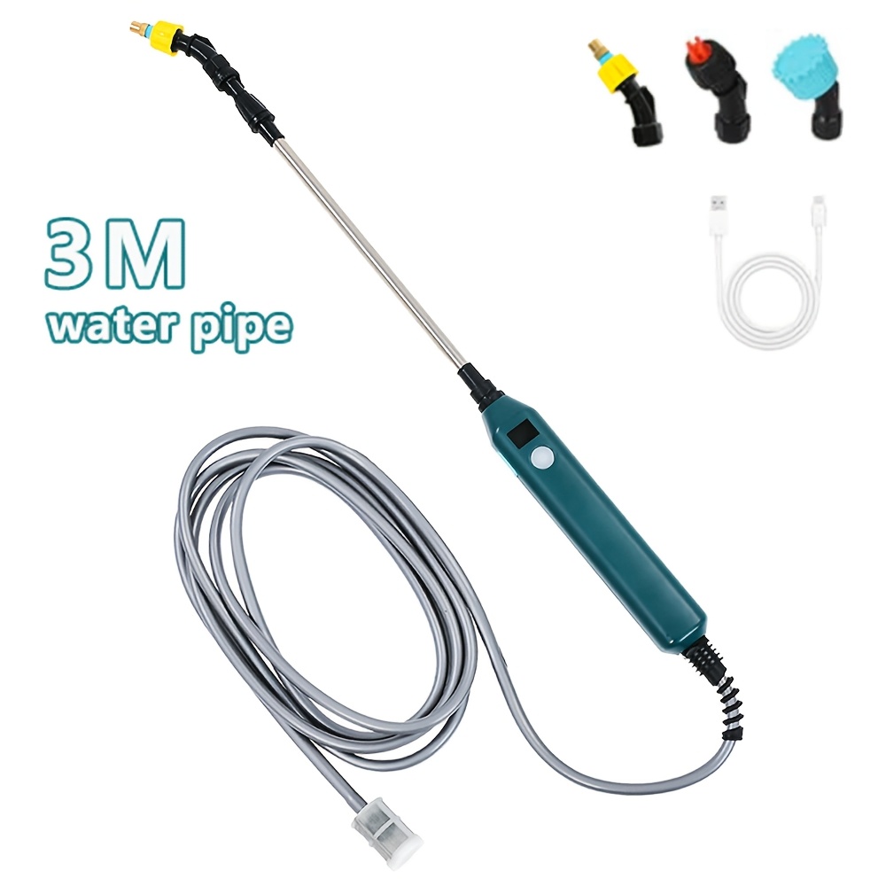 2m/ Hose EFI Sprayer, Electric Plant Sprayer Telescopic Watering Device, Rechargeable Electric Sprinkler Handle, 78.7in/118in Hose Garden Waterer with 3 Adjustable Nozzles And Filters, Suitable for Lawns, Courtyards And Gardens
