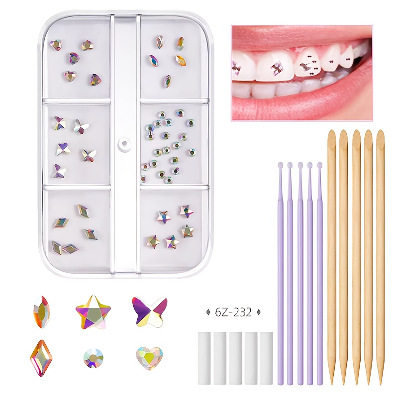 

1 Tooth Gems Teeth Tooth Stones Jewelry Teeth Decoration Tooth Gems Kit Denture Acrylic Dental Gifts