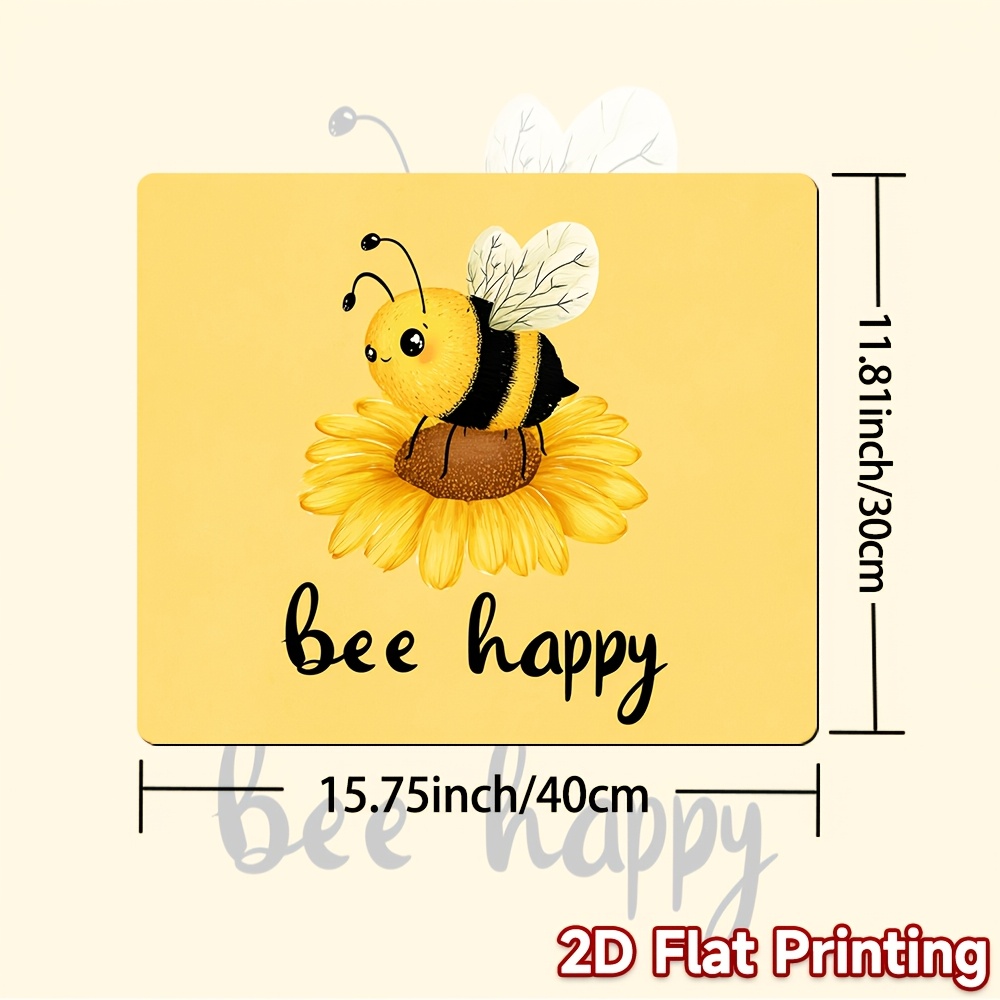 TEMU Adorable On A Yellow Flower Stove Cover - Flat 2d Style, Suitable For Gas And Electric Stoves, Enhances Farmhouse Aesthetics In Any Kitchen,