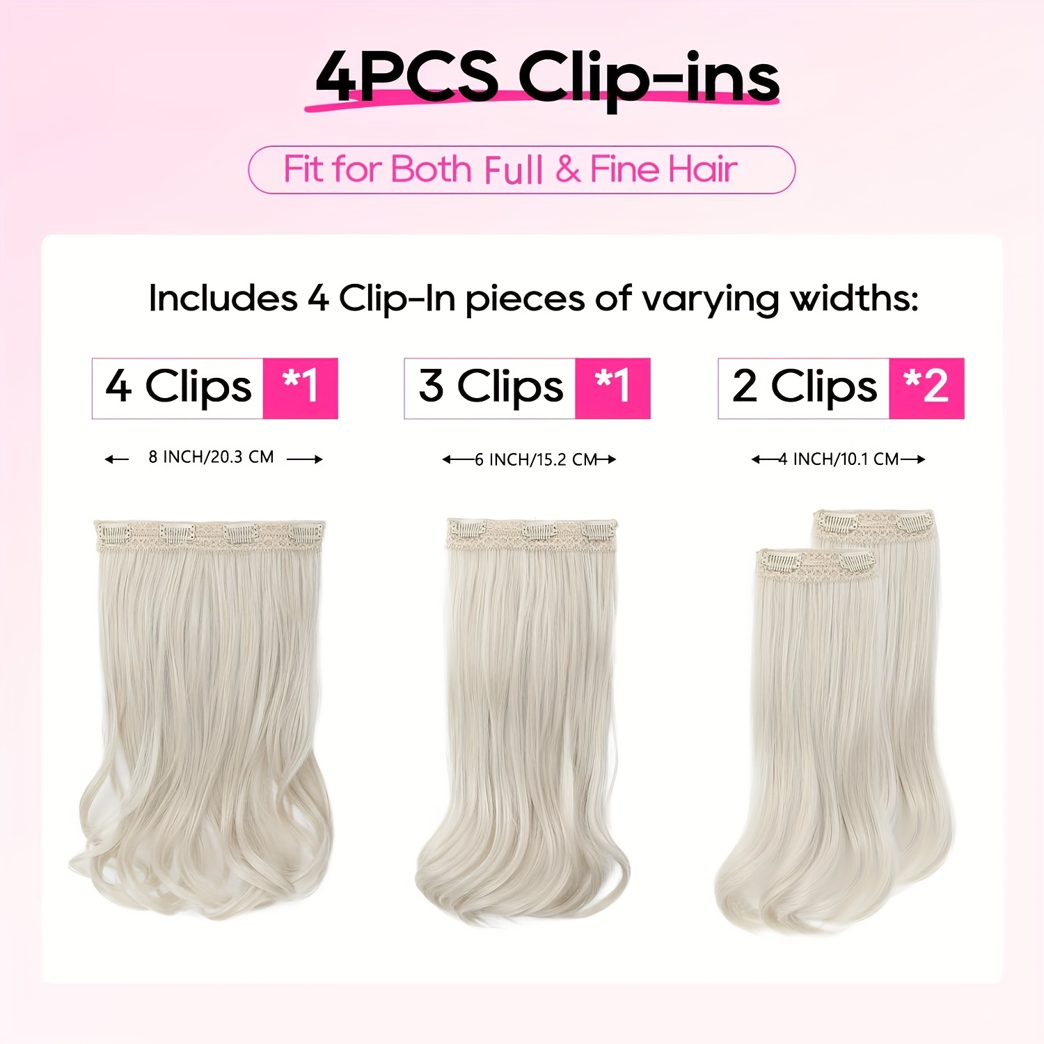 4pcs   clip in short beach wavy hair extensions invisible lace weft   hairpieces for women 14 heat resistant synthetic hair   style for everyday special occasions versatile hairpiece soft texture hairpiece details 6