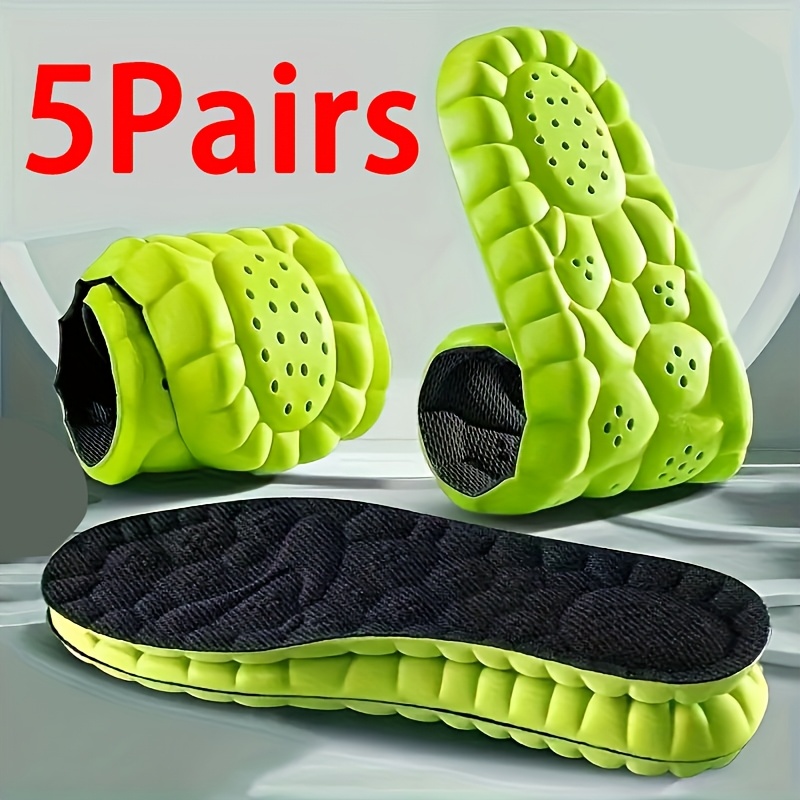 

5 Pairs Sponge Insoles - Soft, , Breathable, Lightweight, Non-tiring Foot Cushions For Sports And Casual Shoes