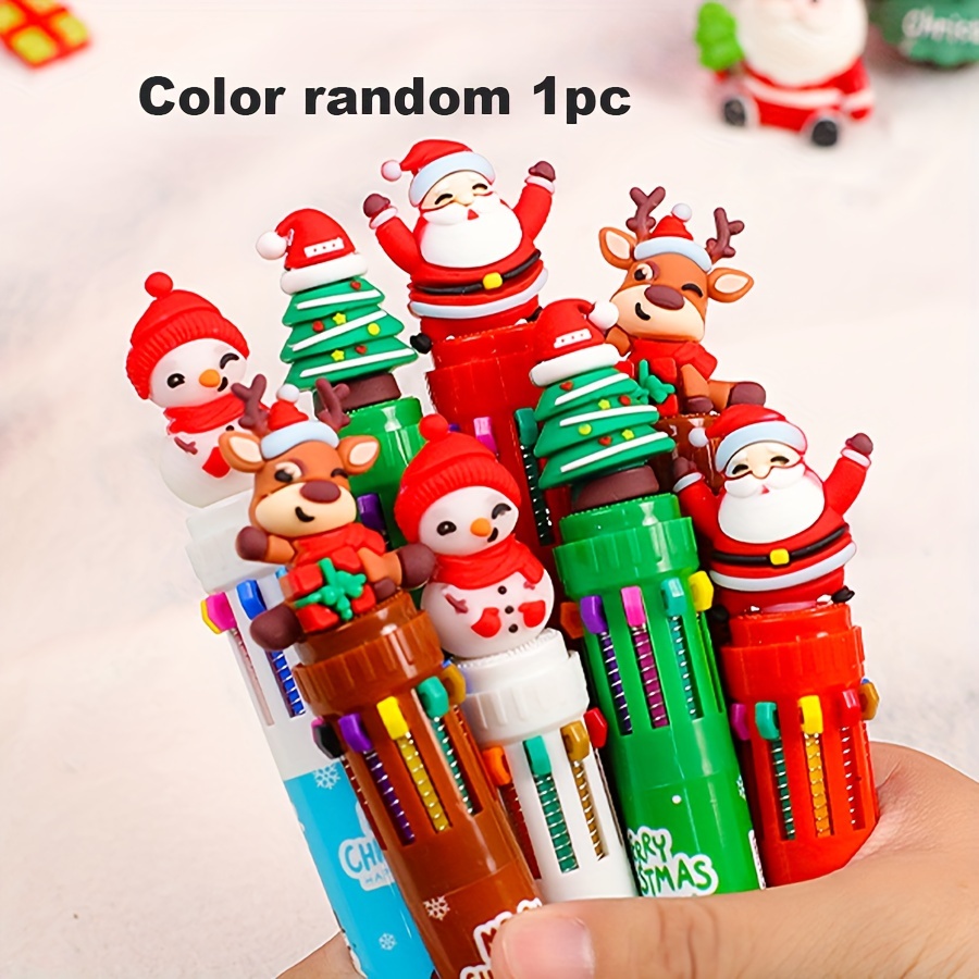 

Random 1pc Christmas Themed 10-color Ballpoint Pen - Creative, Diary And Drawing - Holiday Gifts