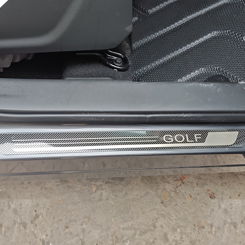 

4pcs Carbon Fiber Door Sill Protectors Entry Guard Scuff Plates Compatible With Volkswagen Golf Mk6/mk7 2008-2020