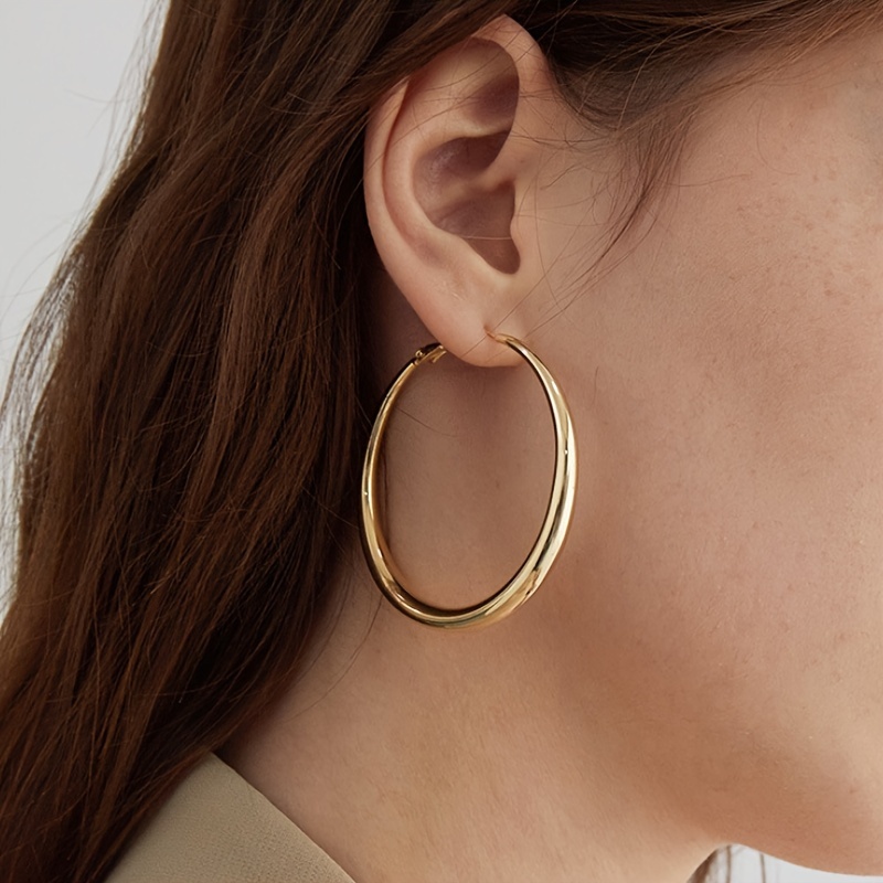 Large Circle Hoop Earrings for Women