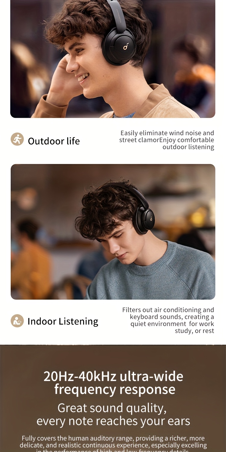 Soundcore Life Q30 by Anker Active Noise-canceling Wireless Headphones, 70 Hours Playback Time, Comfortable to Wear, Multi-point Connection, High-resolution Sound Quality, Built-in Microphone, Suitable for Running, Office, and Studying
