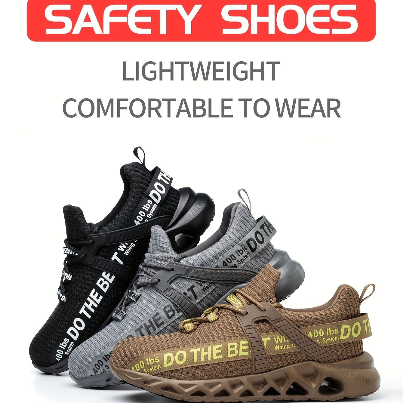 Men's Work Safety Shoes - Side View