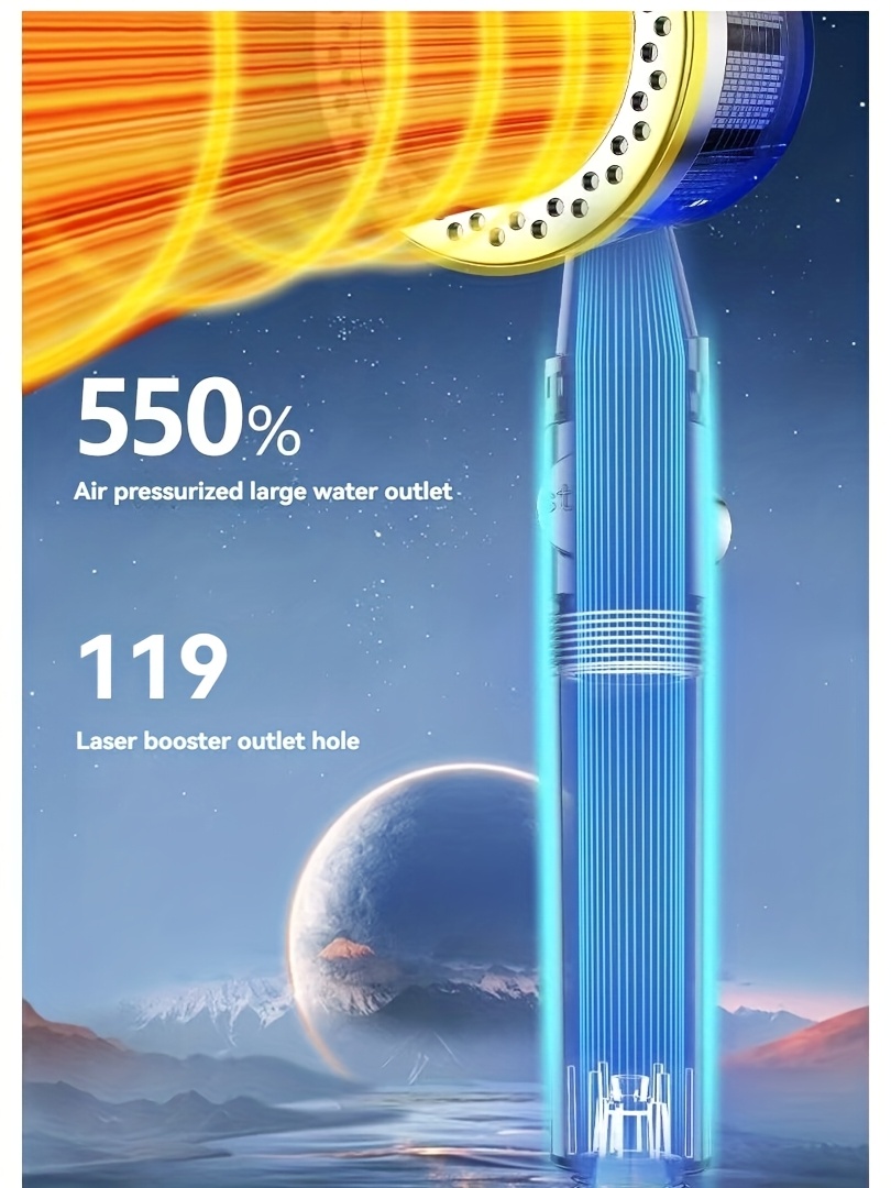 1pc german quality high pressure handheld shower head with 5 adjustable built in filter easy wall mount installation polished ideal for luxurious bathroom showers new years gift shower accessories for shower use Product details 3