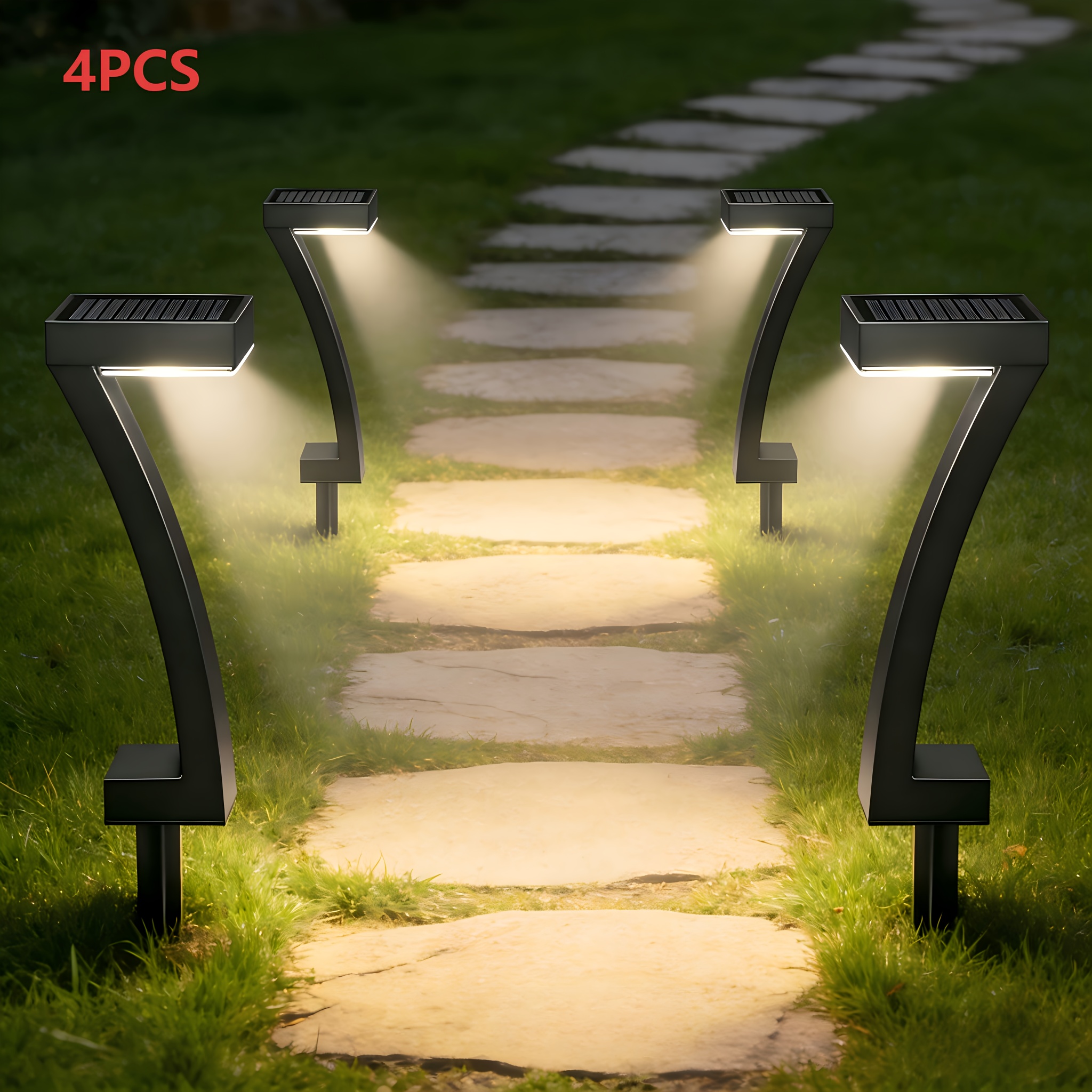 Bright Solar Lights, Beautiful And Practical, Can Be Placed on Landscape Roads, Courtyards, Sidewalks, And Alleys. 12 Hour Long Endurance Solar Courtyard Lighting with Automatic On/Off Function