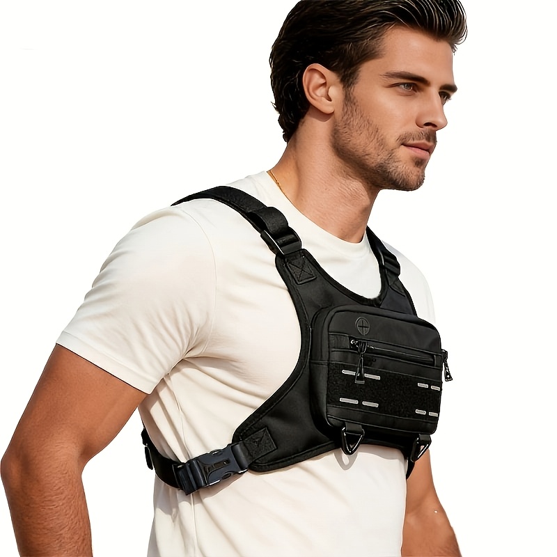 TEMU Outdoor Sports Chest Bag, Unisex Chest Bag | Running Backpack | Running Vest, Lightweight Front-loading Running/cycling Pack, Lightweight Chest