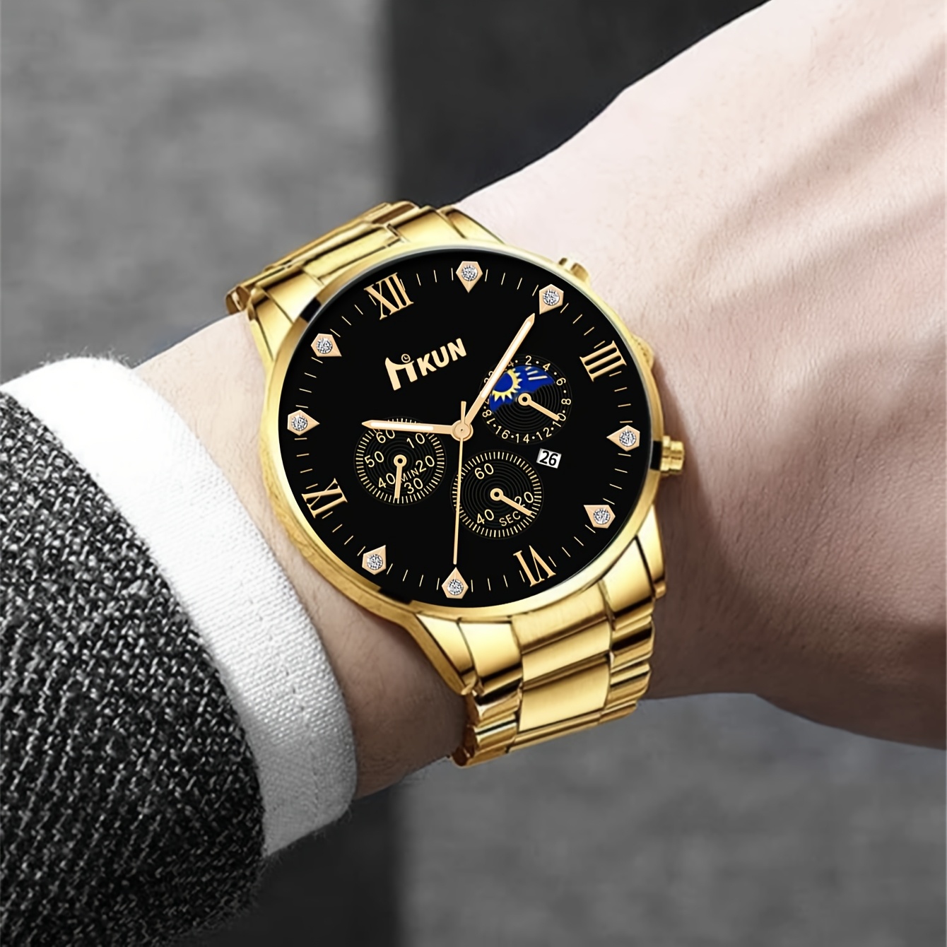Men's Quartz Watch 6pcs Anniversary Birthday Gift Set