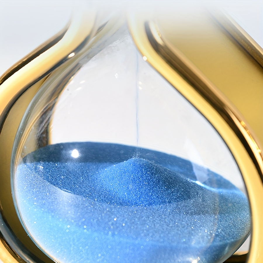Modern Golden Hourglass Timer with Colorful Sand