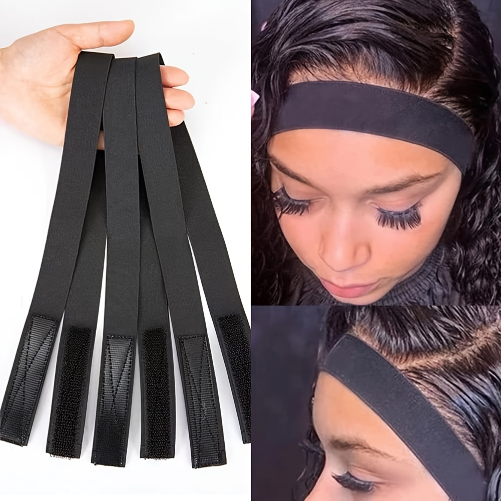 

4-pack Wig Bands For Women, Adjustable Non-slip Wig Grip Headband, Dual-color Butterfly Stretch Hair Bands With For Wig Positioning