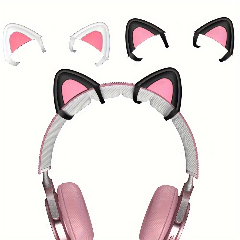 

1 Pair Cute Cat Ears Headphone Accessory, Universal Adjustable Cat Ears Charms For Headphones, Creative Fashion Headphone Decoration
