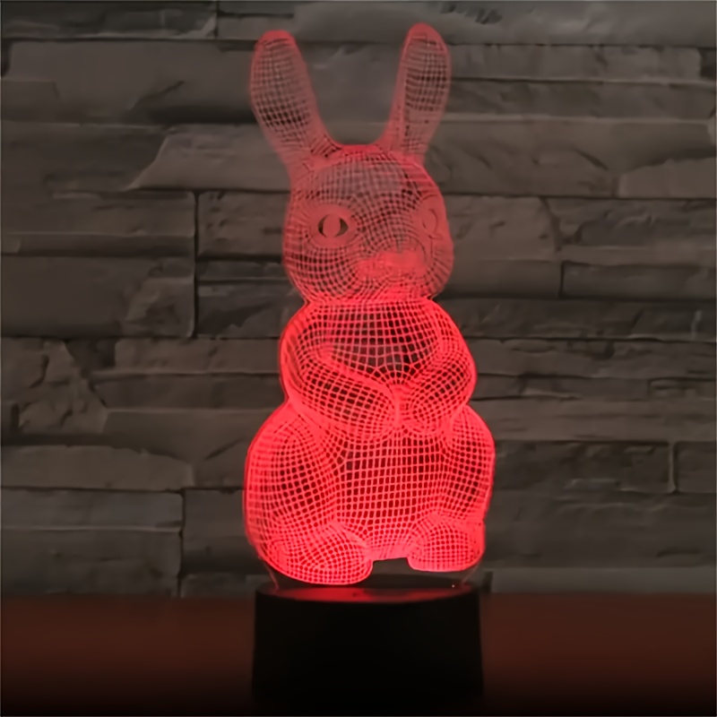 Lámpara 3D con forma de conejo para niños