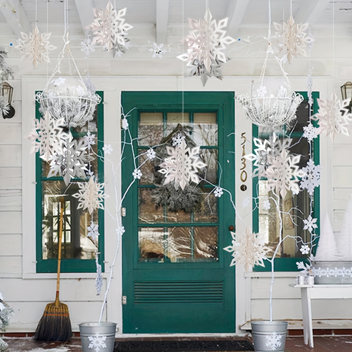 18 Glitternde 3D-Schneeflocken Zum Aufhängen – Perfekt Für Winter-Deko, Weihnachten & Partys