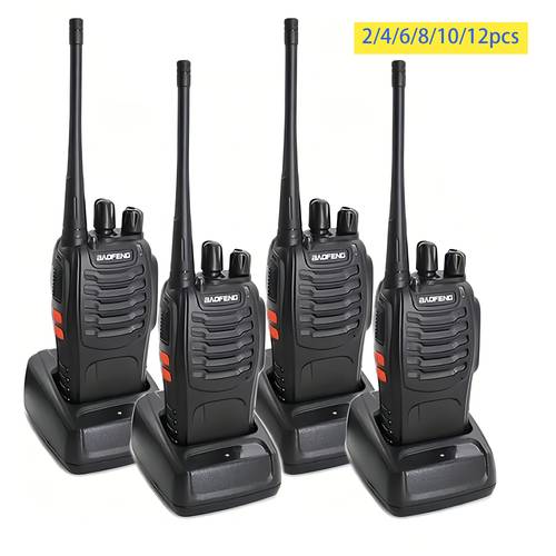 2 4 6 8 10 12pcs 16ch uhf walkie talkies 5w with usb rechargeable battery 1500mah high fidelity sound lcd display for outdoor sports and emergency communication emergency radios sleek durable build
