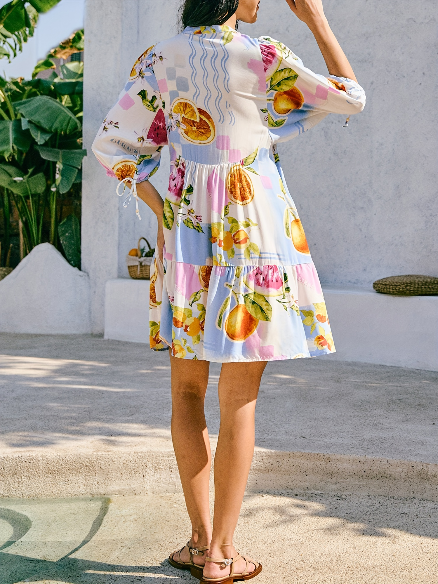 floral stripe mini dress Karlie