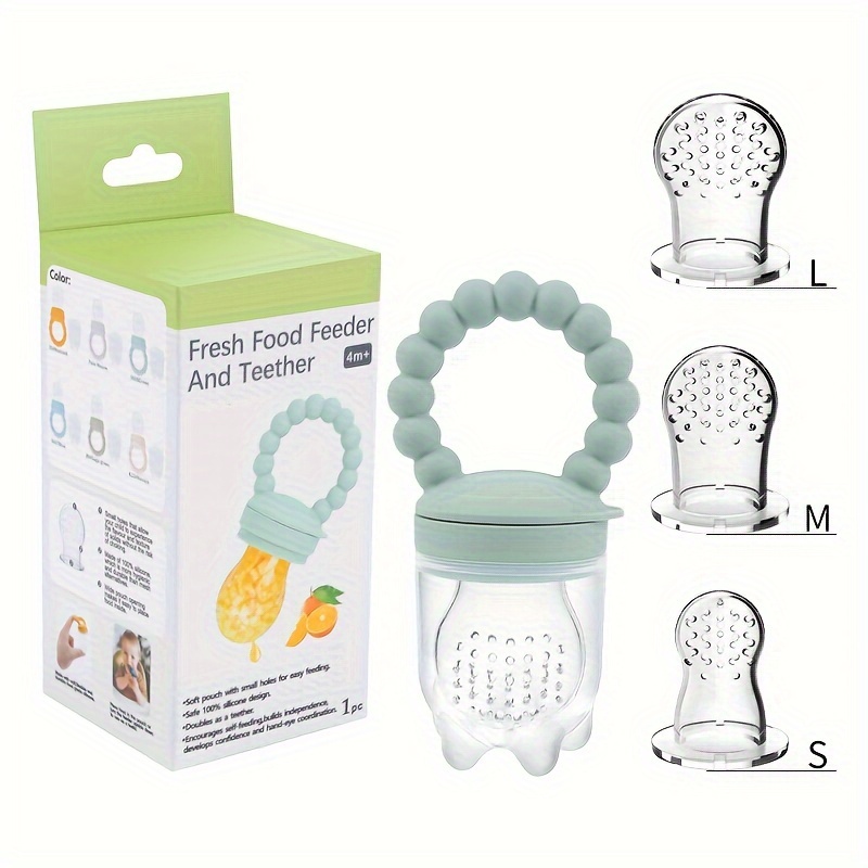 Chupete alimentador de frutas para bebés (paquete de 2), mordedor de  alimentación de alimentos frescos para niños pequeños, sin BPA, alivio  calmante