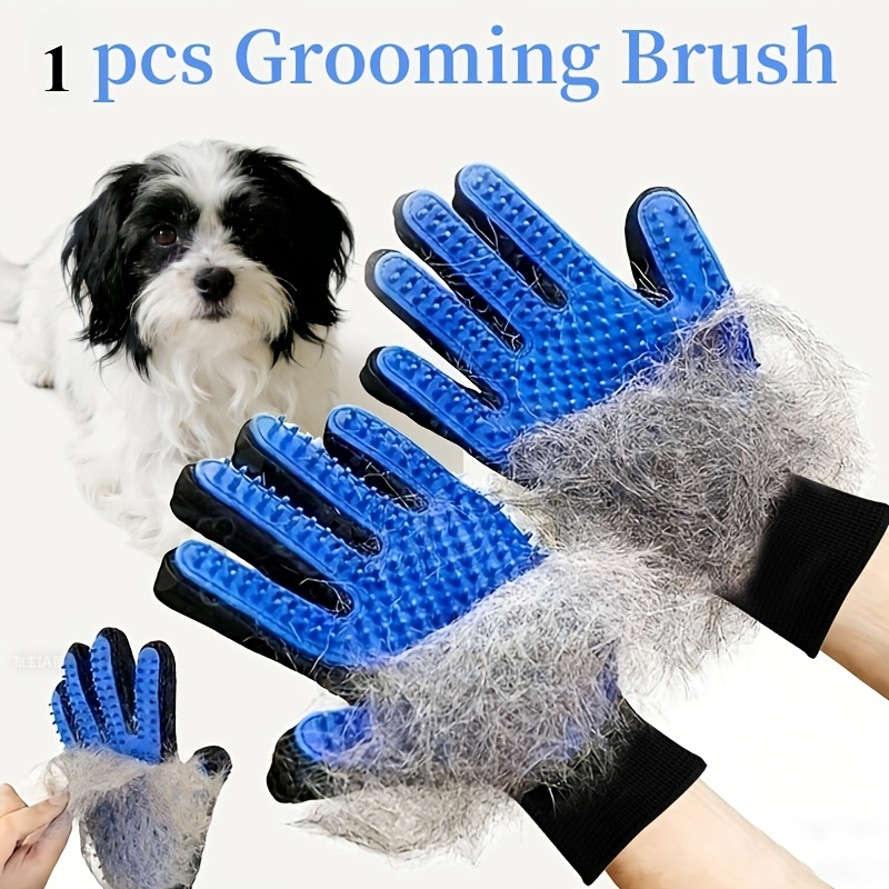 1pc Pet Grooming Massage Glove Brush, Deshedding Glove for Removing Loose Fur from Cats and Dogs