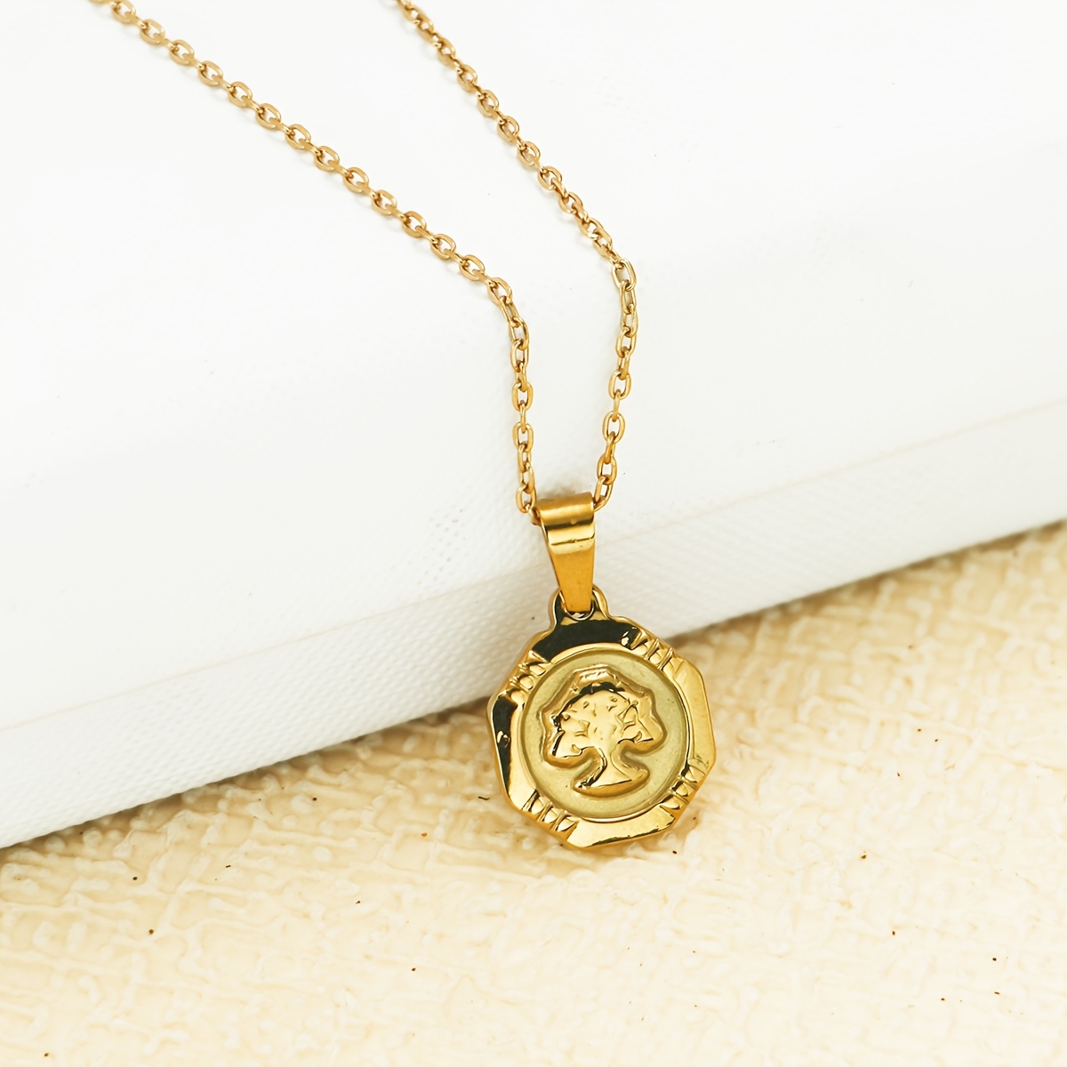 Women's Geometric Tree of Life Pendant Necklace