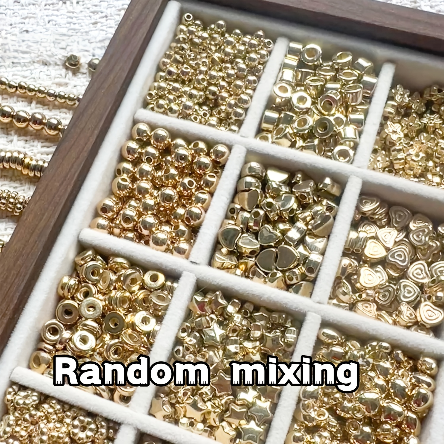 Image of 6-9mm 256 Spacer Beads, . Acrylic Beads, , Loose Beads, Jewelry, Holiday Gifts. Random Mixed Style, Holiday Party