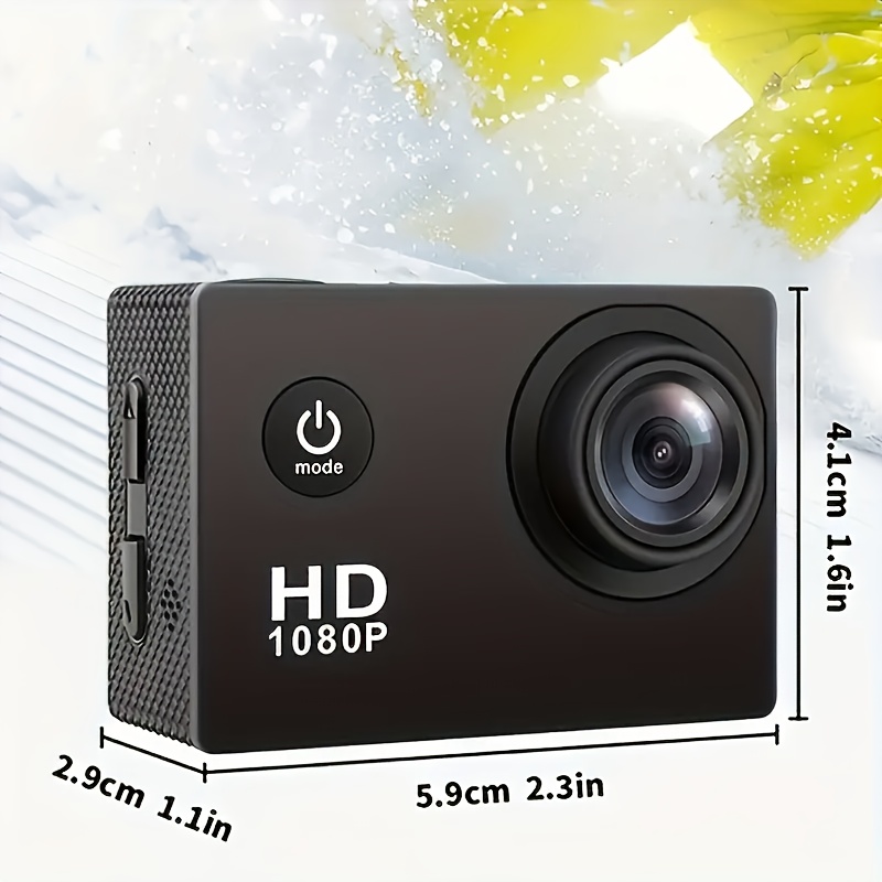 1080p hd action camera with 140 wide angle 5 08cm lcd display ultra hd shooting auto   fisheye lens battery usb  4 format ideal for outdoor sports recording action camera for everyone 1