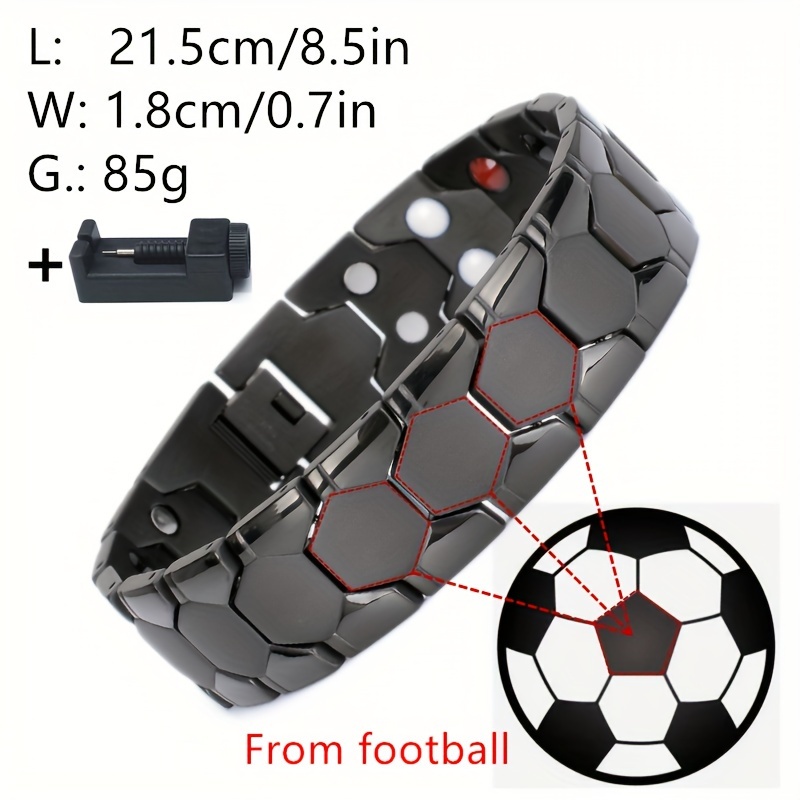 

1pc Cool Domineering And Fashionable Titanium Steel Bracelet, Spherical Magnet Bracelet, Gift For Family And Friend, Father's Day Gift