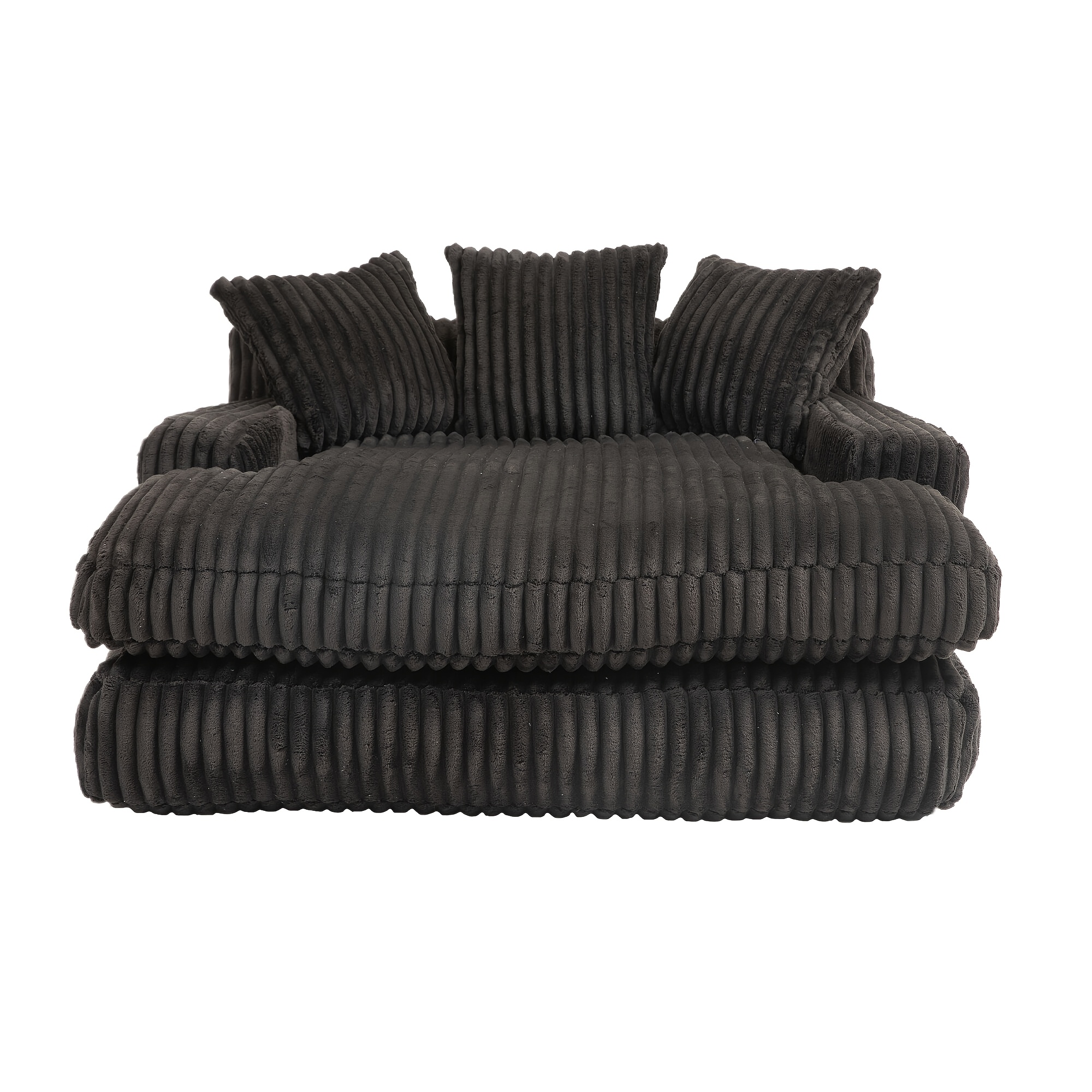 Image of Modern Large-sized Sofa Bed, Compressed Sofa With 3 Soft Cushions, No-assembly Sofa, Suitable For Living Rooms, Apartments, And Offices
