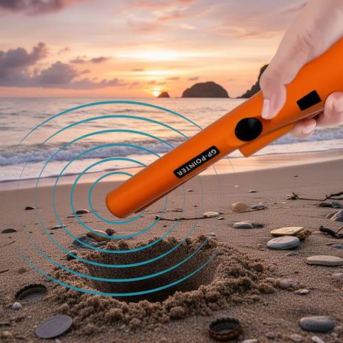 metal detector pinpointer handheld wand with sound vibration alerts for ideal for beach yard outdoor hunting