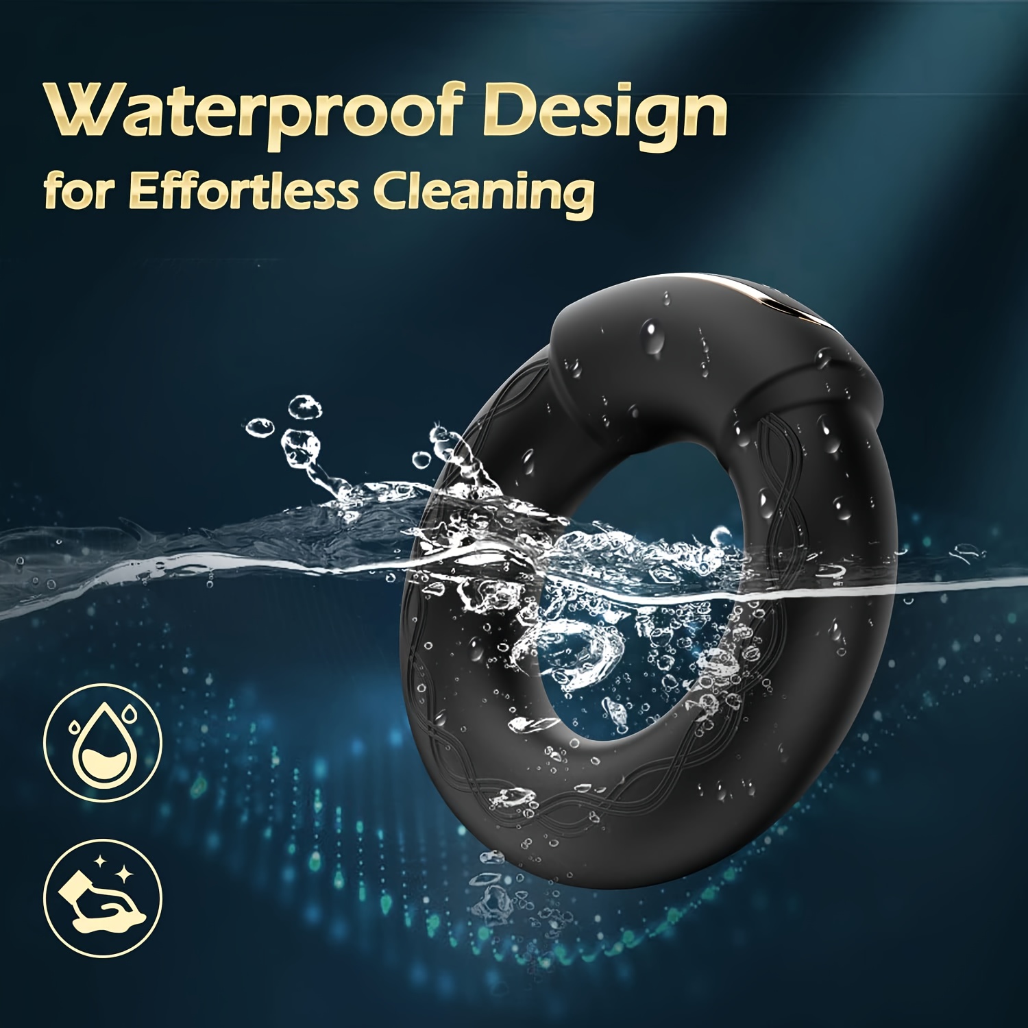 Men'S Vibrating Ring Lock Sperm Ring 9 Frequency Vibration Function Heating Ring USB Charging Easy to Clean