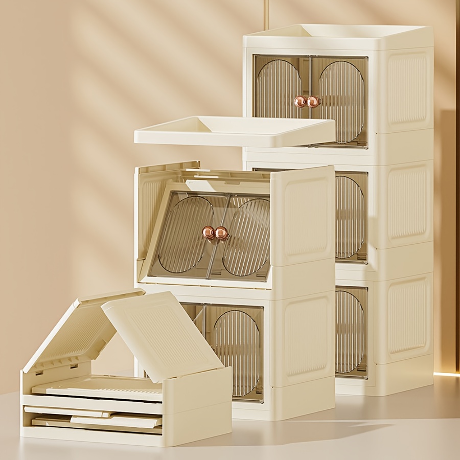 A Large Capacity Expandable Cosmetic Storage Box Tool Free