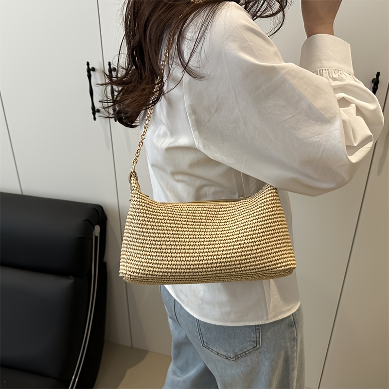 new arrival bohemian style woven rattan bag chain strap Temu