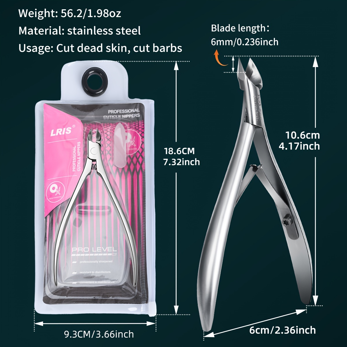 G21 Precision Cuticle Nippers - Stainless Steel Manicure & Pedicure Tool For Dead Skin Removal, Odorless