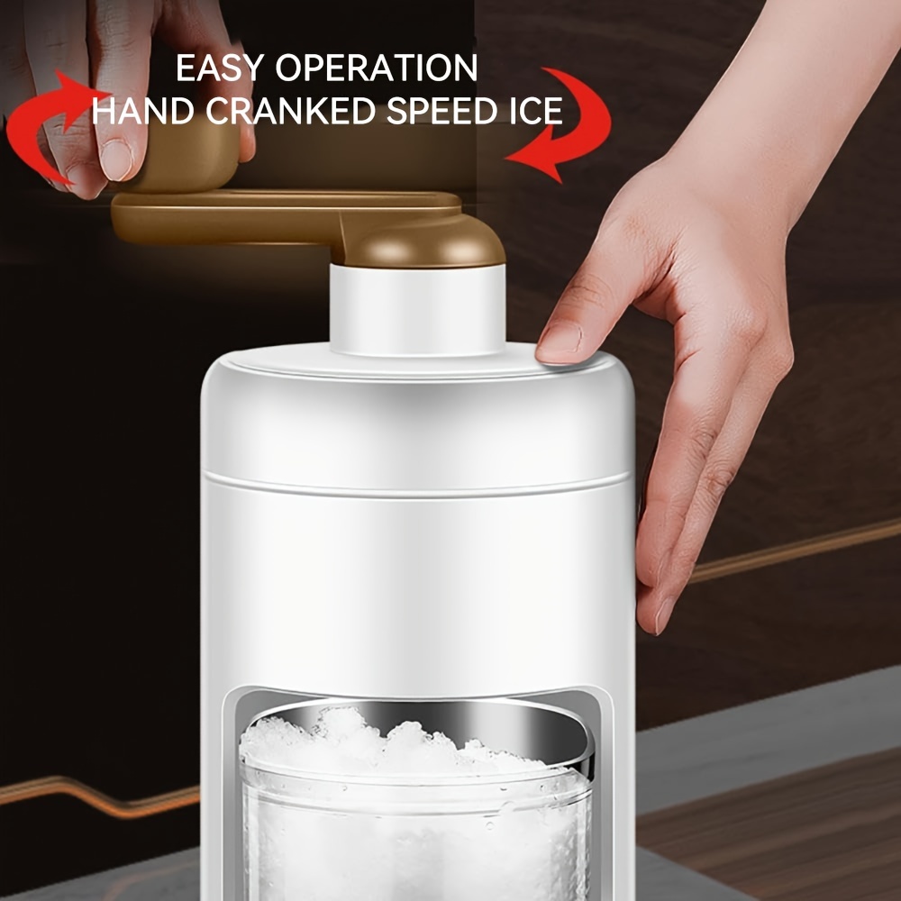 1pc portable round maker professional hand held ice shaver machine for home party commercial easy operation fast shaving no battery required details 4