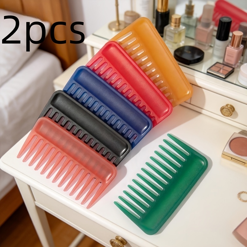 TEMU Set pettini a larghi per delicatamente, adatti a tutti i tipi di capelli - Realizzati in plastica ABS , sia per capelli lunghi e spessi asciutti