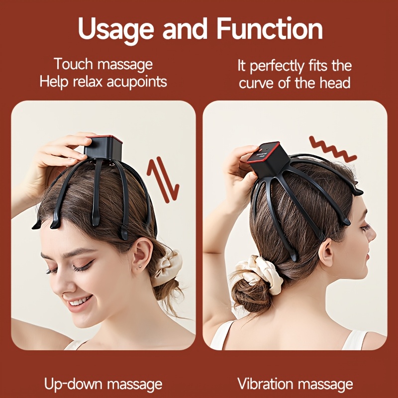 a vibrating head massager designed scalp stimulation - Temu Kuwait
