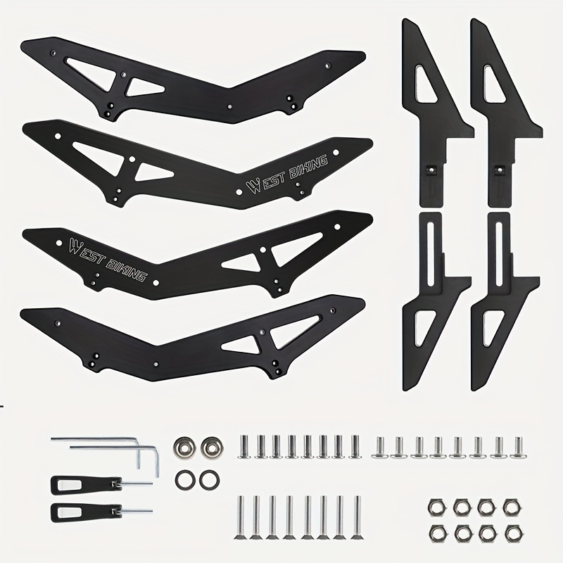 Bike Parking Rack - Adjustable Width, Expanded Base For Stability, Compatible With Bicycles, Slip-resistant Design For Road Applications, Quick-release Lever System