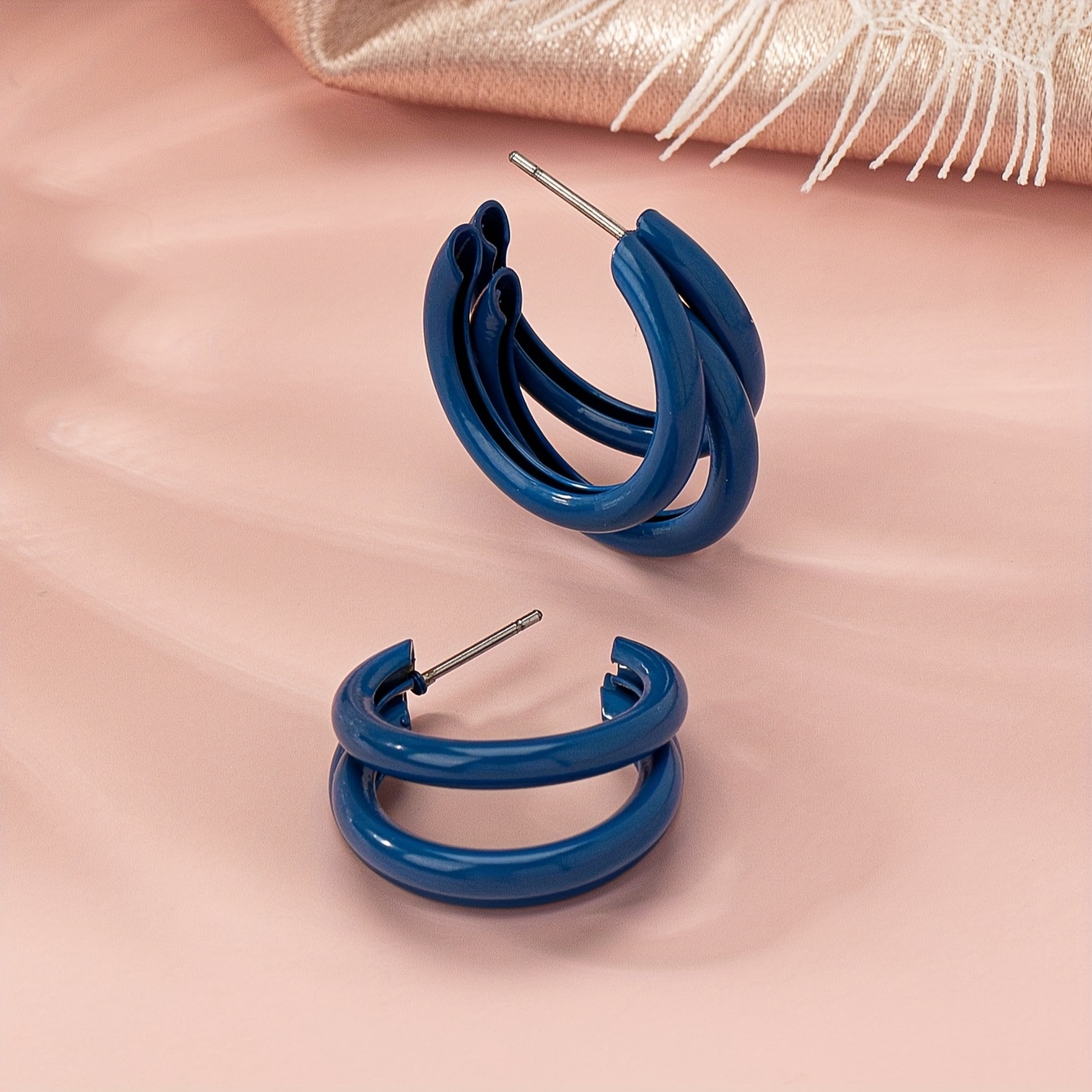 Geometric Iron Stud Earrings for Stylish Women