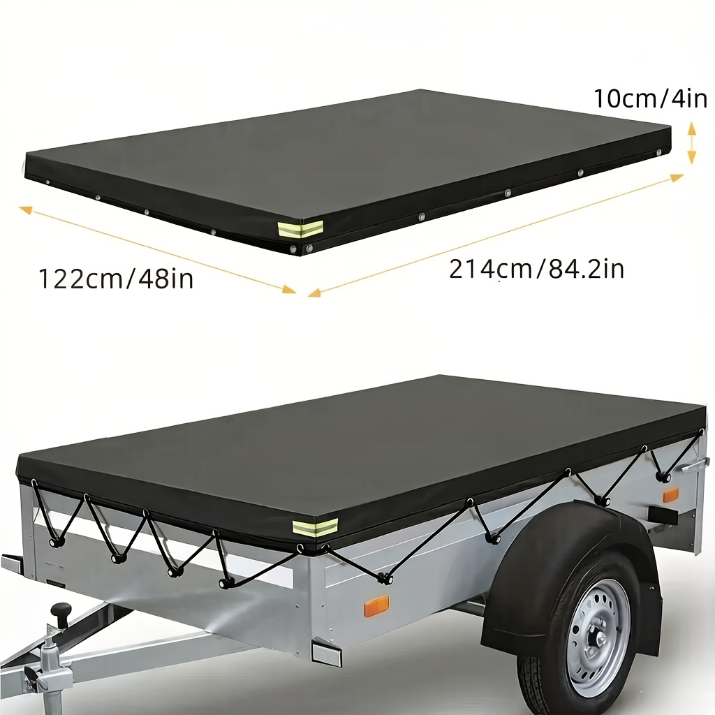 TEMU 420d Oxford Cloth Trailer Cover, Trailer Tarp, Trailer Canopy, 420d Oxford Cloth Car Cover, Cargo Cover