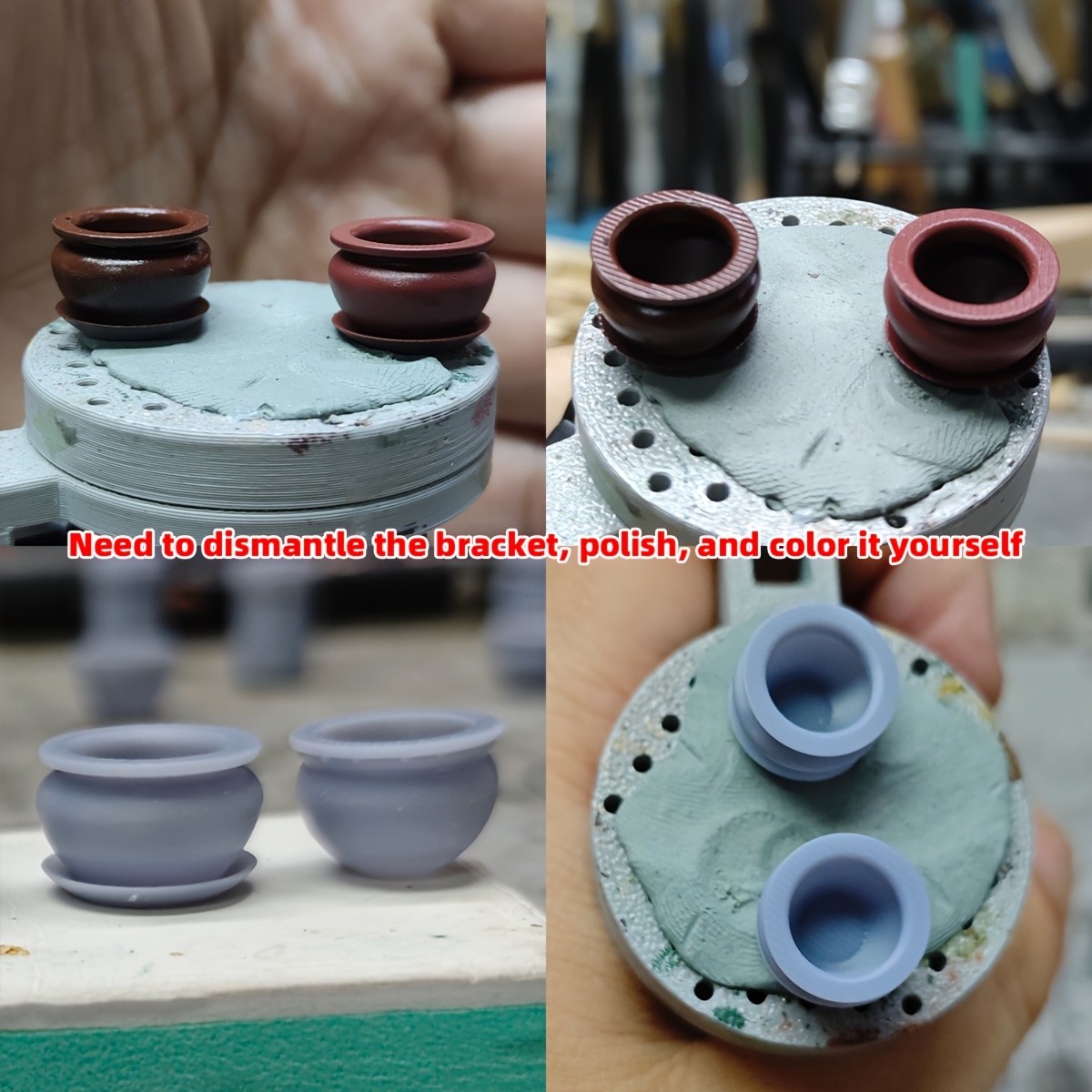 3D Printed Resin Model Kit Flowerpot