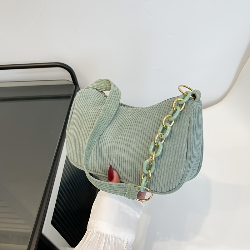 TEMU Women's Handbag, 1pc Fashionable Chain Shoulder Bag For Women, Trendy And Versatile Easy Underarm Bag, Commuter Portable Crossbody Bag, Outdoor,