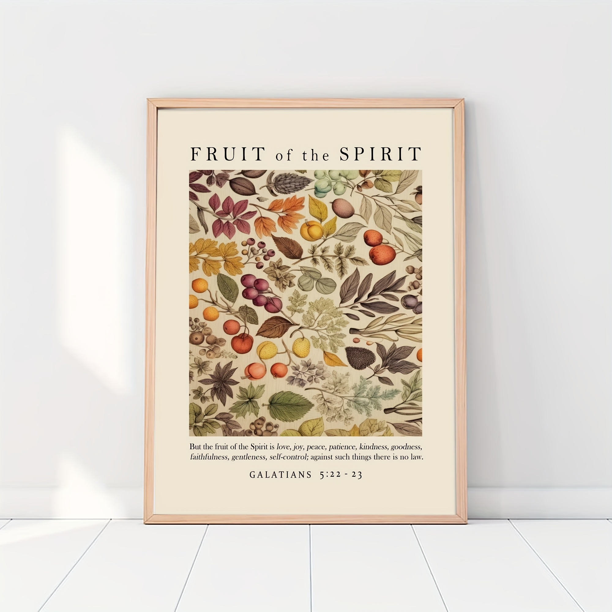 TEMU 1pc Vintage " Spirit" Canvas Art Print - Biblical, Christian Wall Decor For Living Room, Bedroom, Kitchen, Hallway - Frameless, Portrait